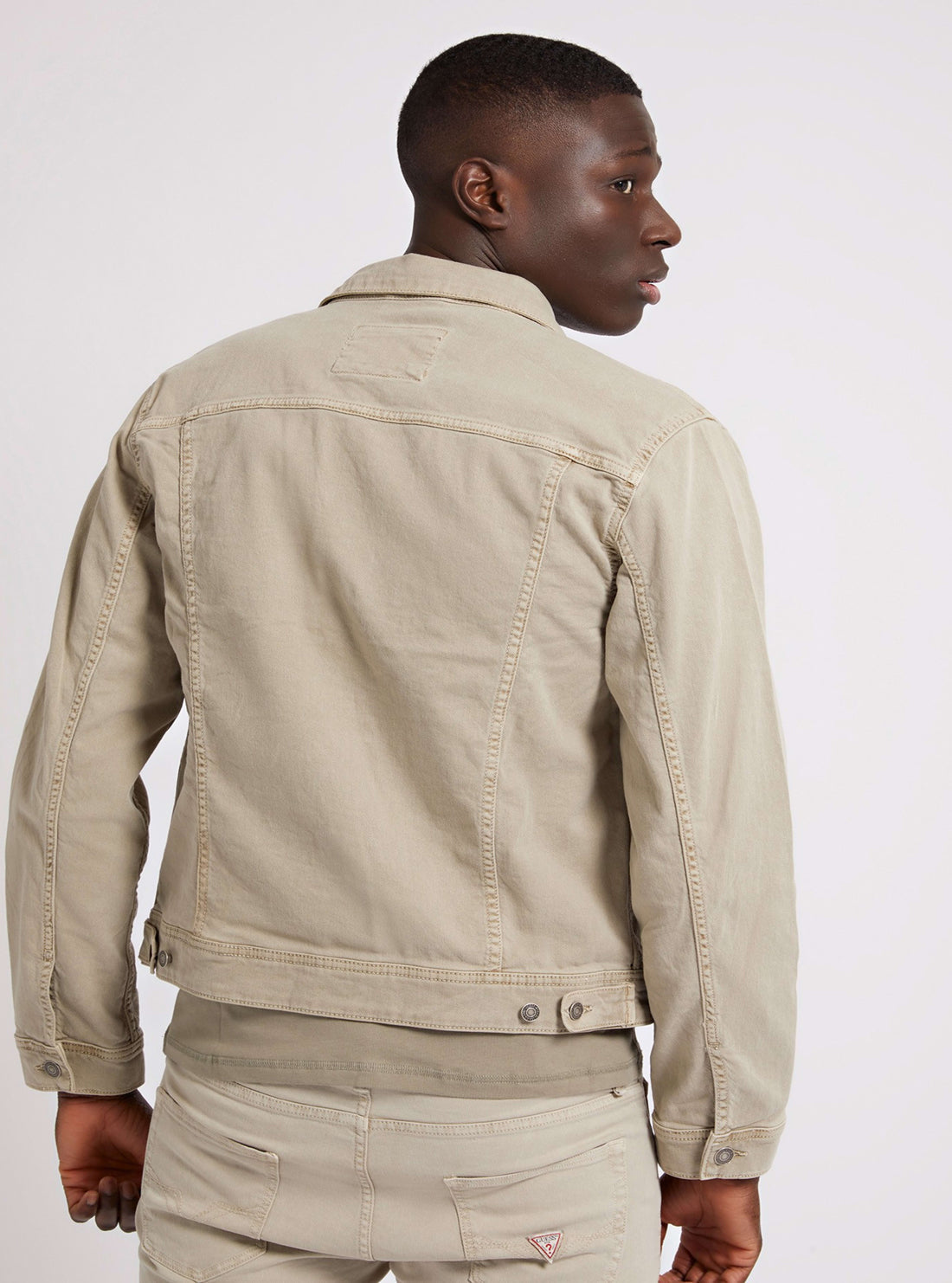 GUESS Mens Impact Grey Dillon Jacket M2RXN1WECW1 Back View