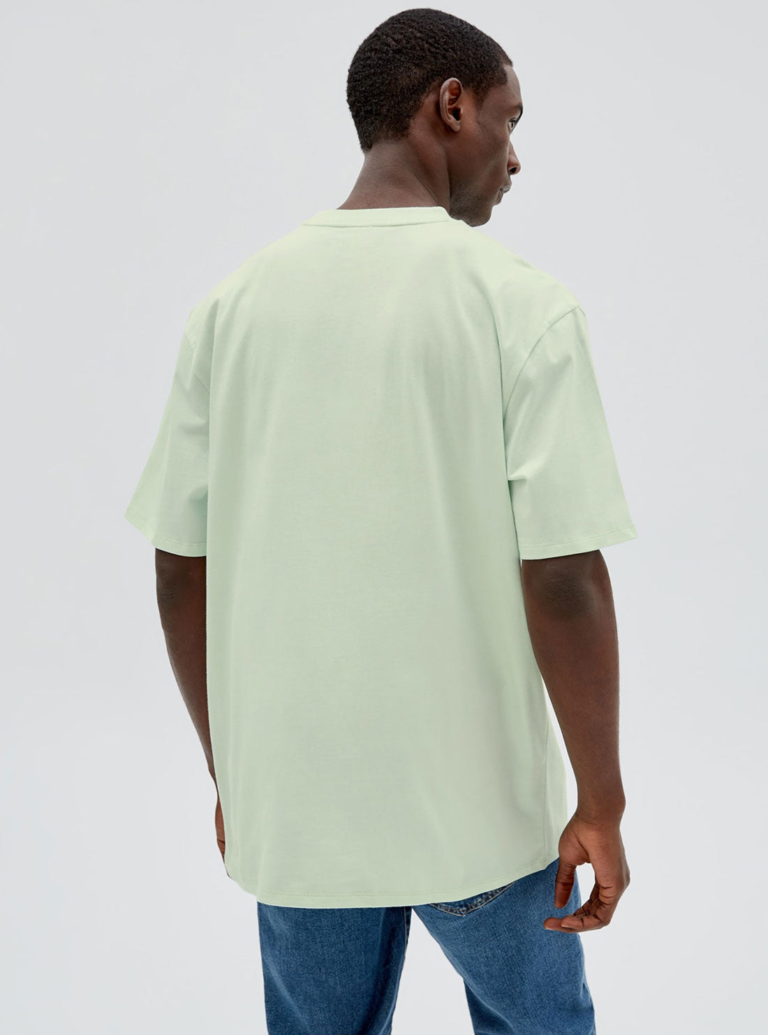 GUESS Mens Jade Guess Originals Austin Logo T-Shirt Back View