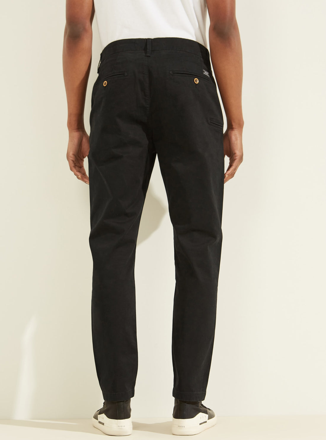 GUESS Mens Black Lucas Pants M1BB35WDD52 Back View