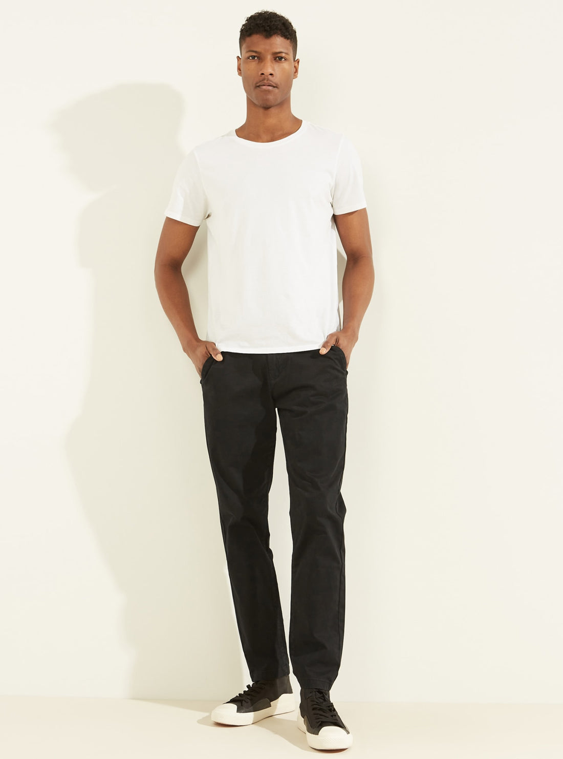 GUESS Mens Black Lucas Pants M1BB35WDD52 Full View
