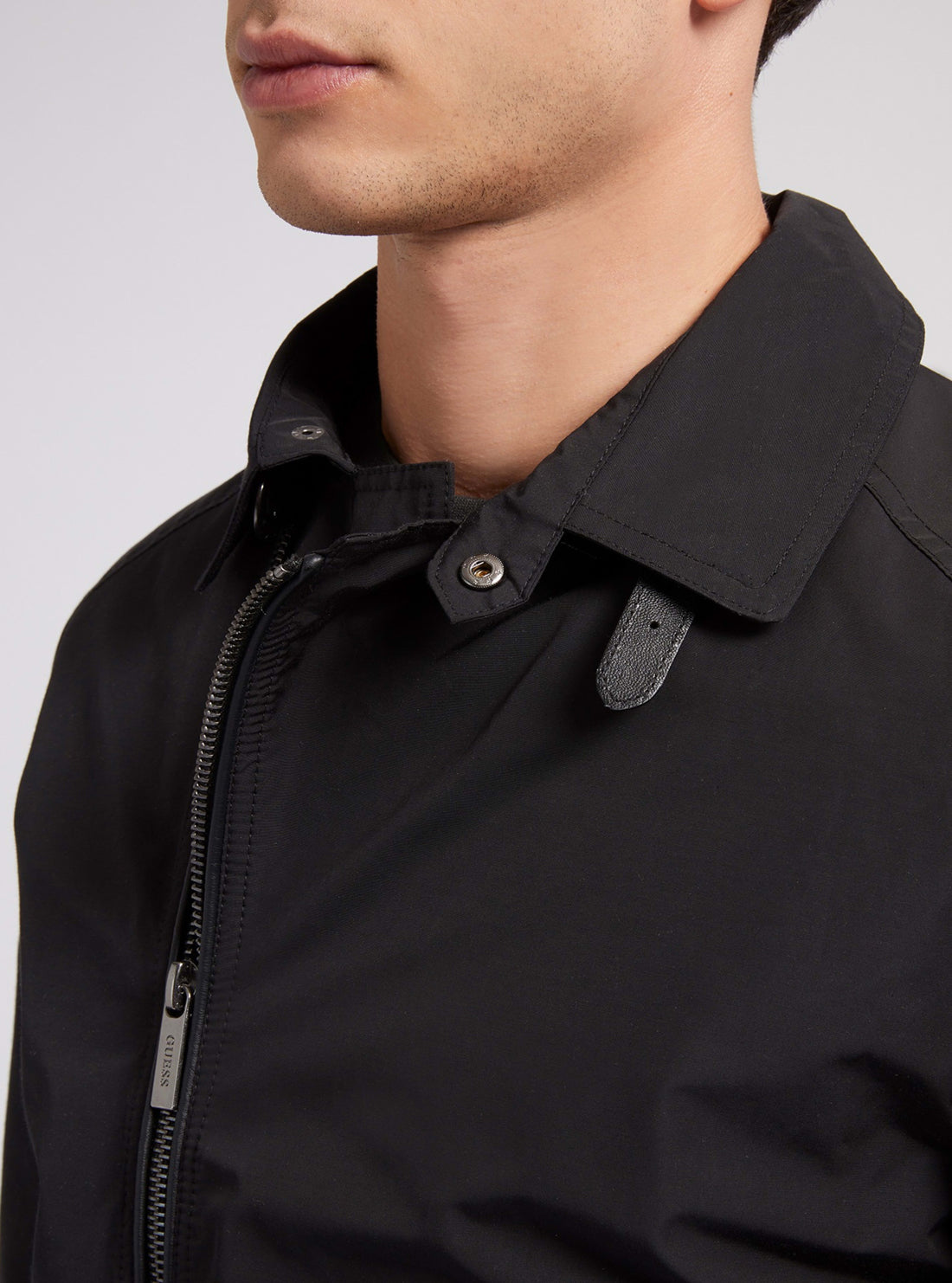 GUESS Mens Jet Black Perfecto Jacket M2RL12WEDH0 Detail View