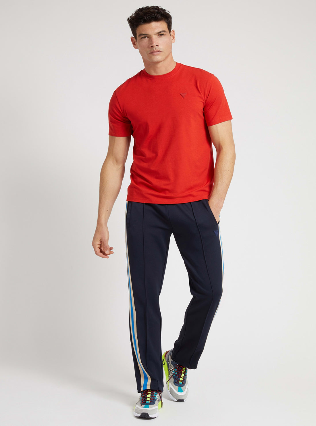 GUESS Mens  Eco Red Hedley Active T-Shirt Z2RI11JR06K Full View