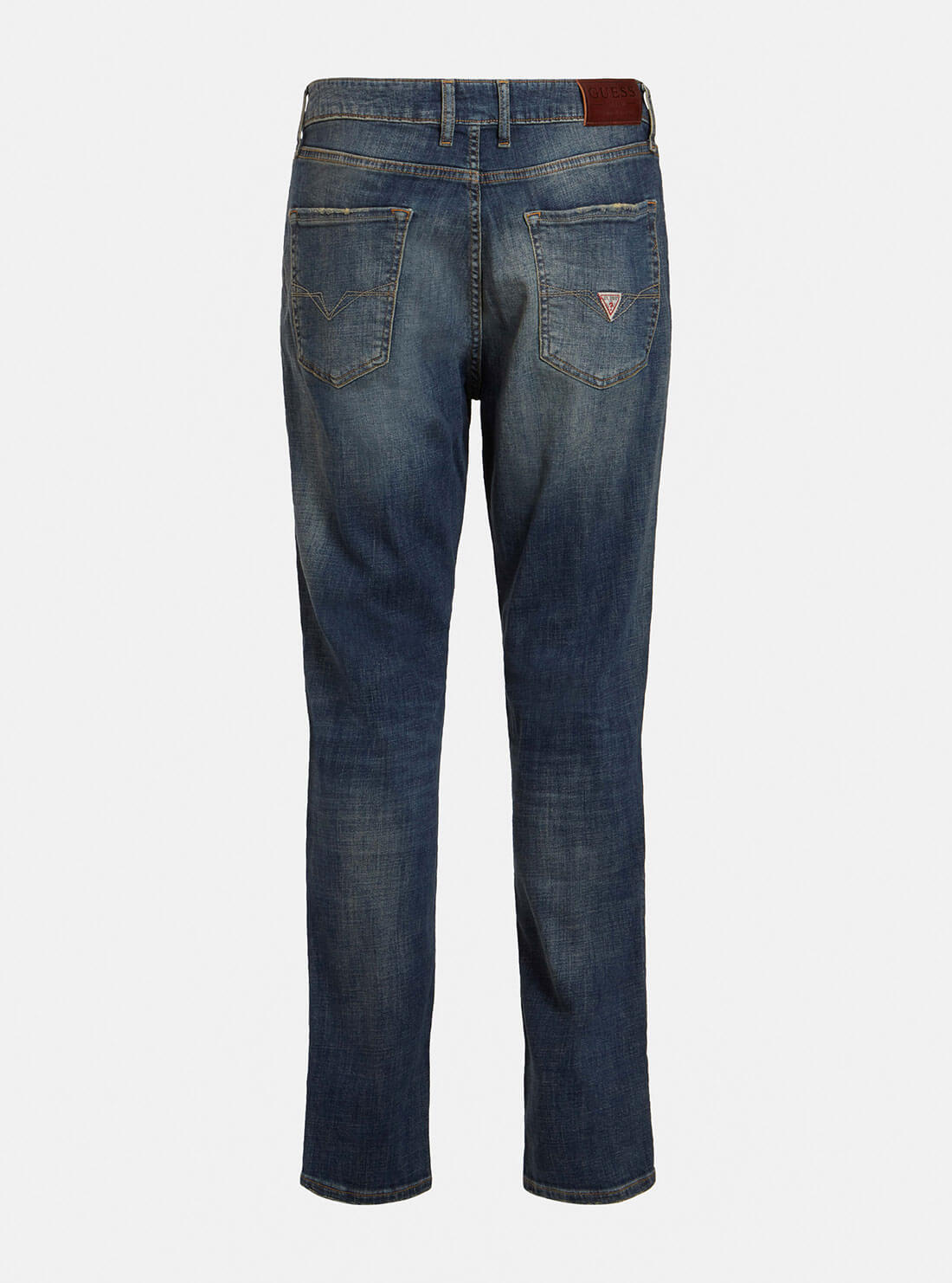 GUESS Mens Mid-Rise Regular Tapered Drake Denim Jeans in Reeno Wash M2GA37D4G23 Ghost Back View