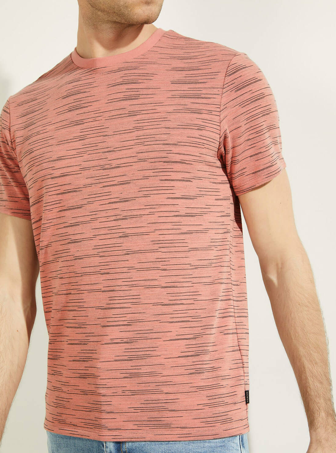 GUESS Mens Satin Rose Multi Echo Space Dye T-Shirt M2GP16KB3S0 Detail View
