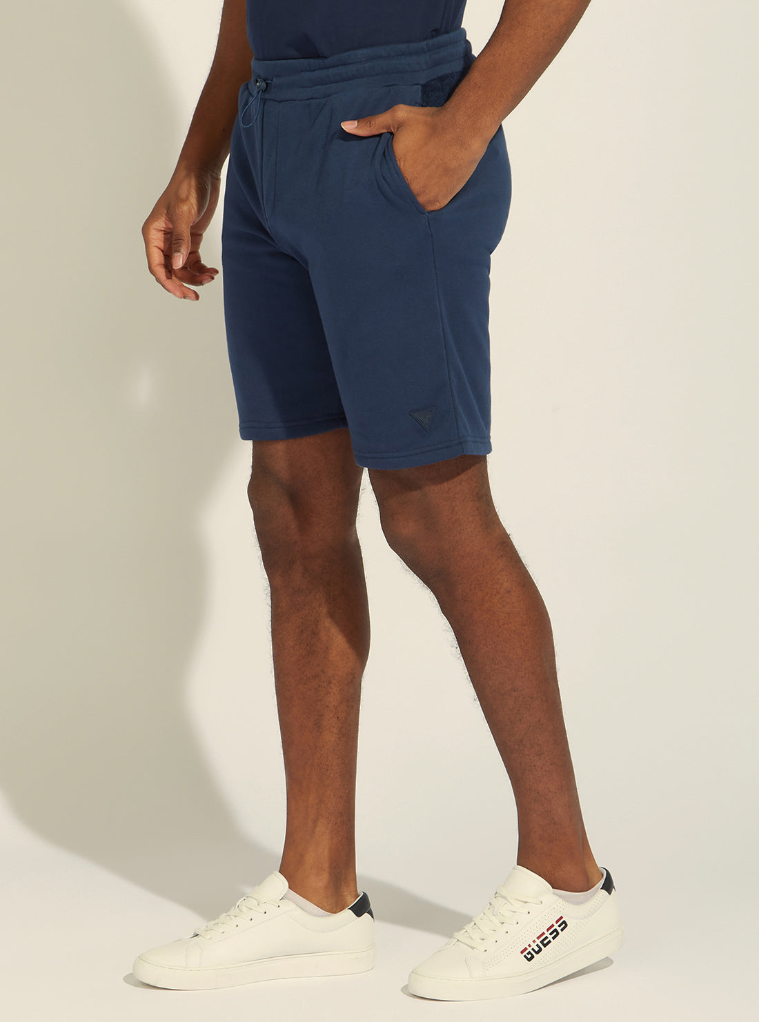 GUESS Mens Silk Blue Mitchell Active Shorts Z2GD03SG00O Side View