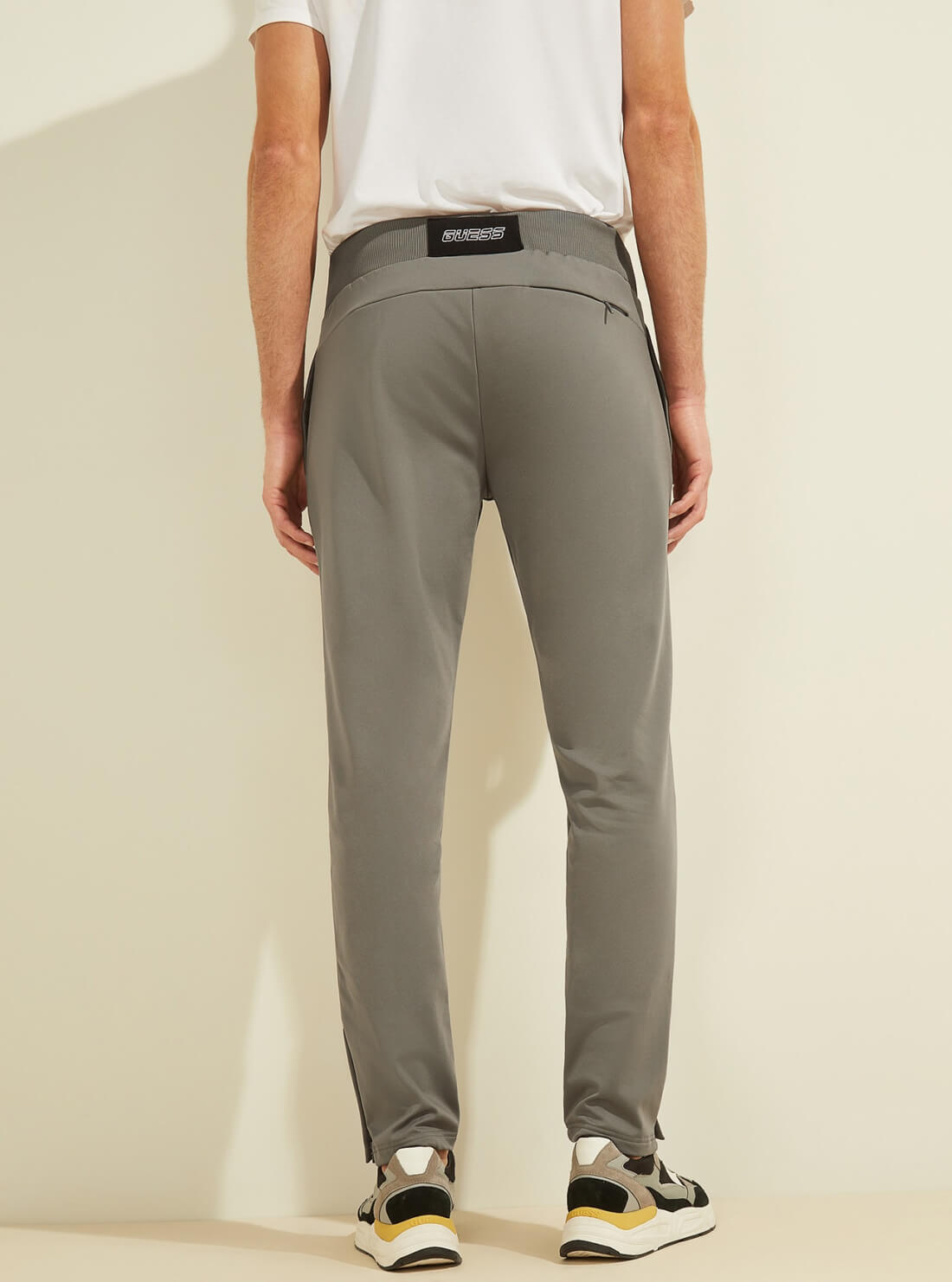 GUESS Mens Grey Teddy Active Trackpants Z2RB05KAYR0 Back View