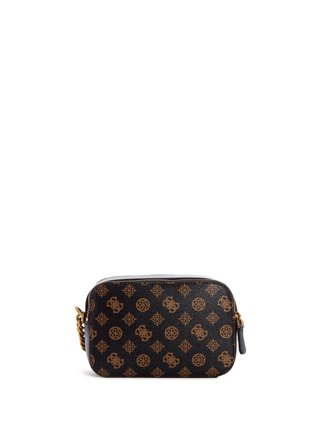 GUESS Womens  Black Brown Noelle Crossbody Camera Bag PB787914 Back View