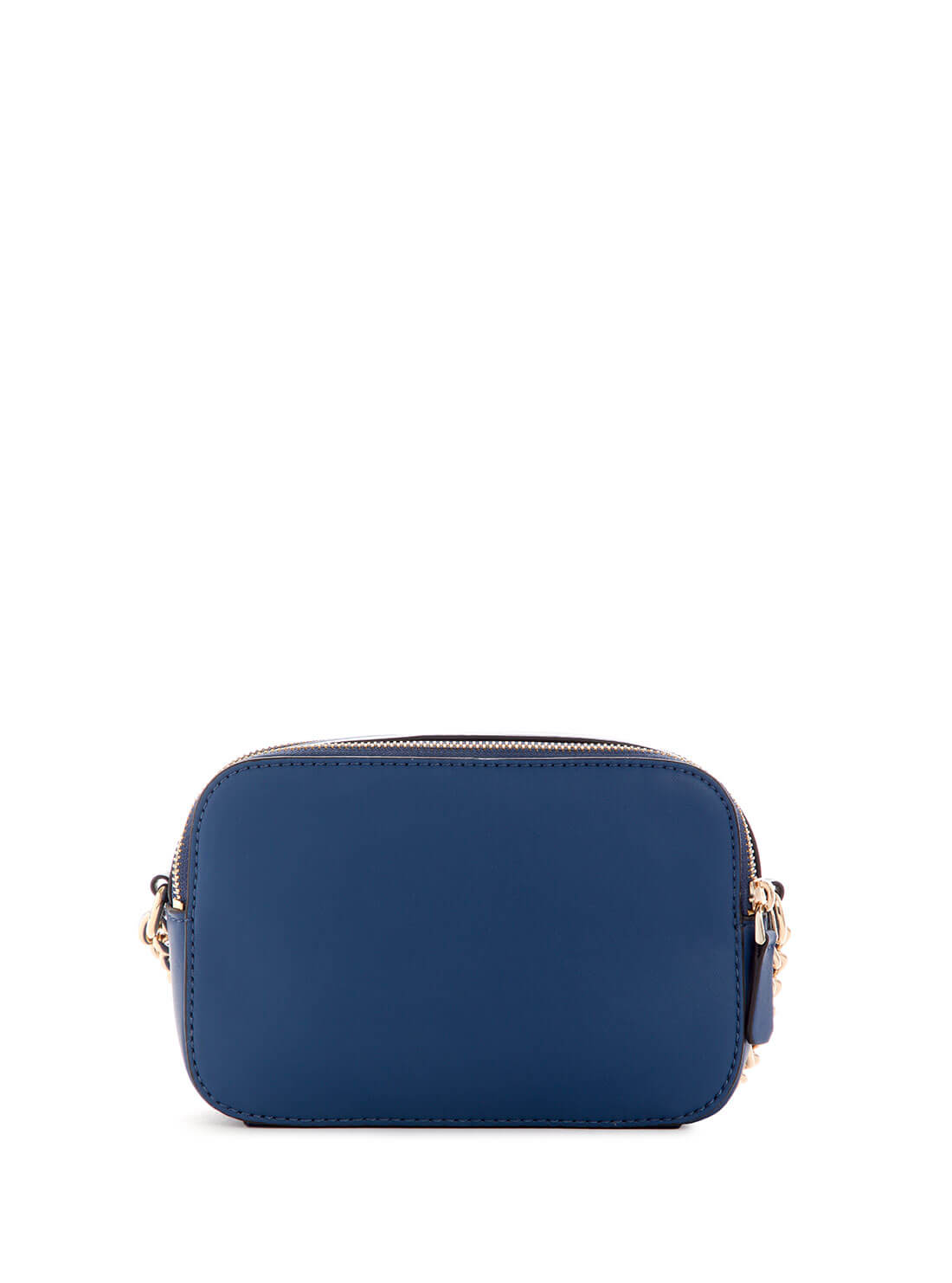 GUESS Womens Navy Woven Hassie Crossbody Camera Bag VG839714 Back View 