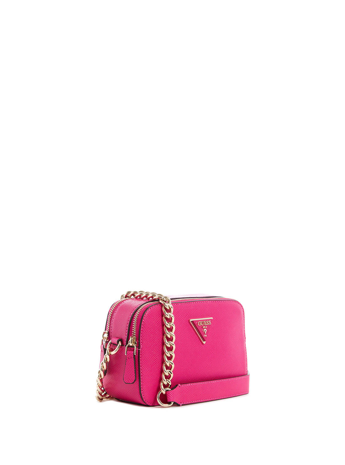 GUESS Womens  Hot Pink Noelle Crossbody Camera Bag ZG787914 Front Side View