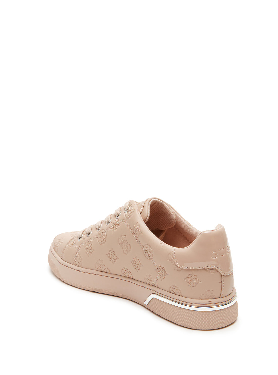 GUESS Womens Blush Pink Peony Logo Rollin Sneakers ROLLIN-A Back View
