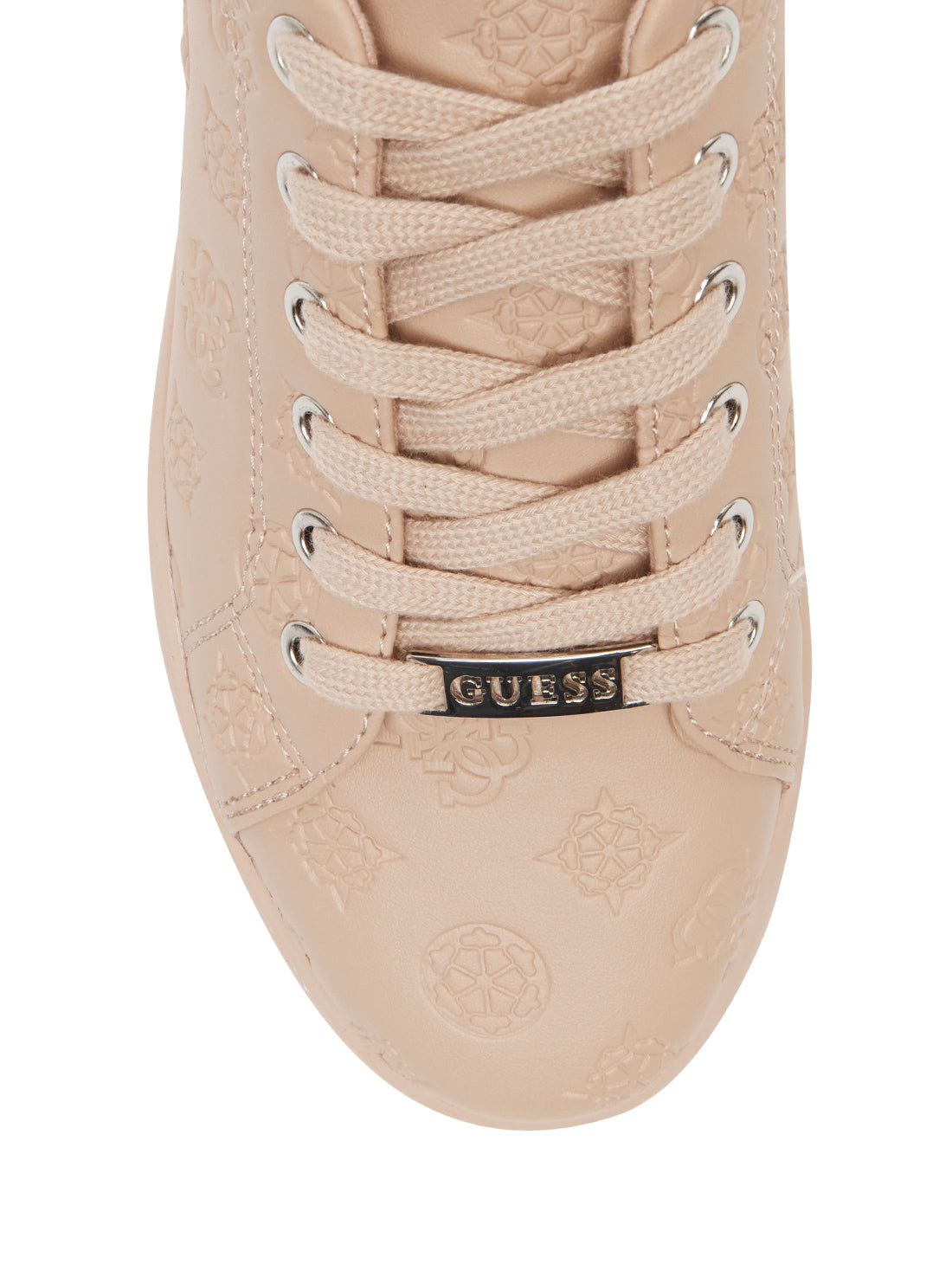 GUESS Womens Blush Pink Peony Logo Rollin Sneakers ROLLIN-A Top View