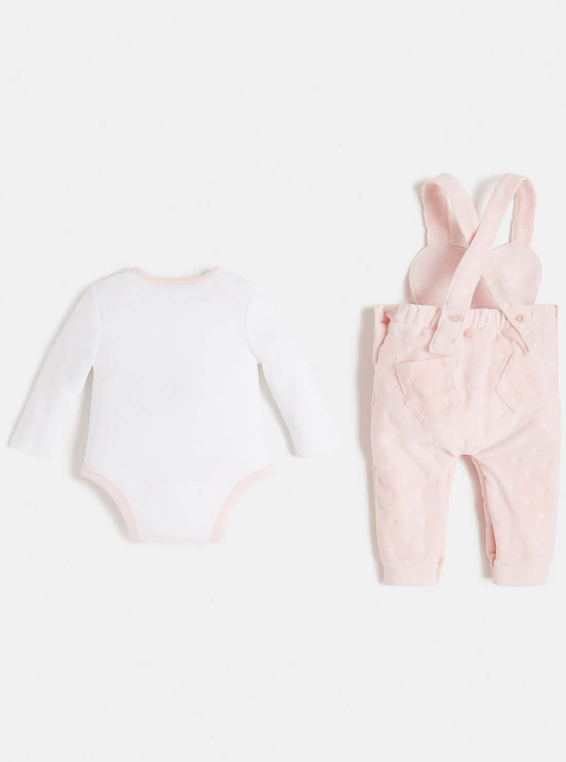 GUESS Baby Girl Pink Heart 2-Piece Set (0-12m) S1BG02K83S0 Back View