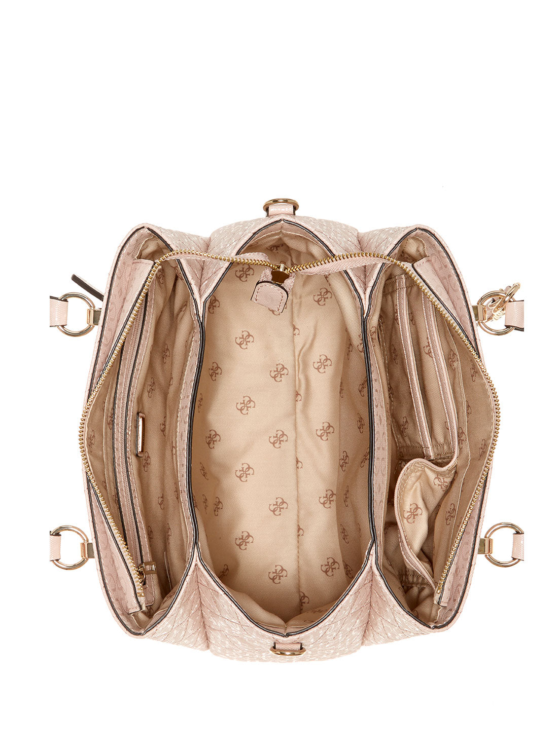 GUESS Womens Pink Wessex Satchel GG837906 Inside View