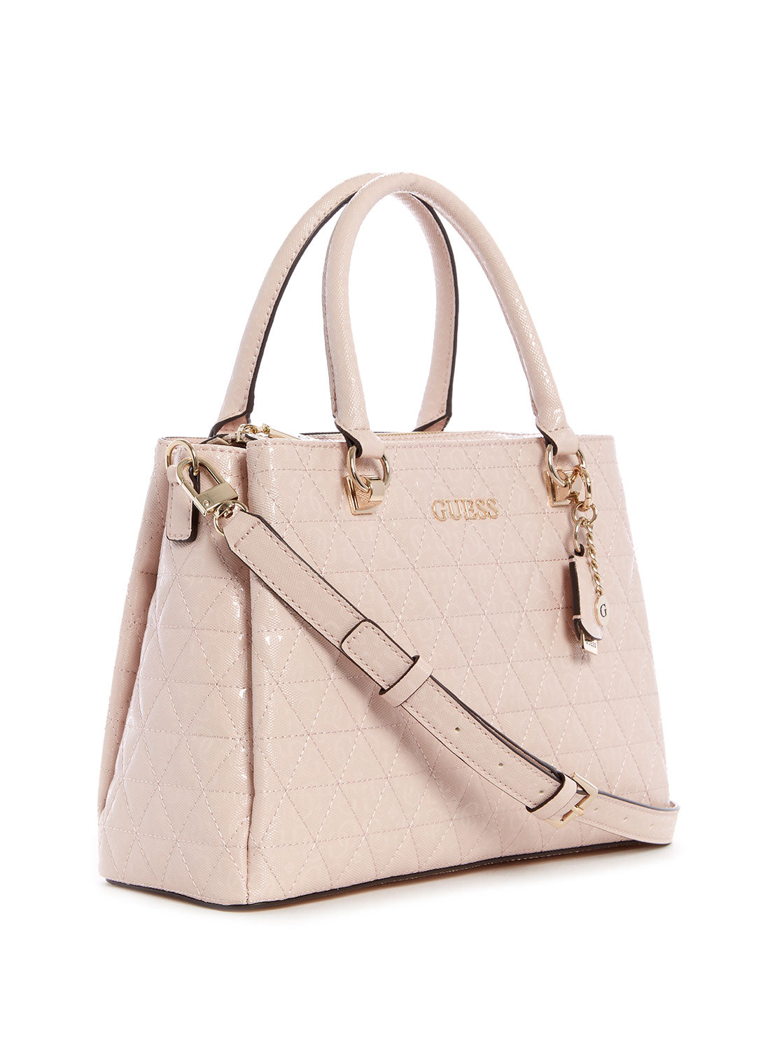 GUESS Womens Pink Wessex Satchel GG837906 Front Side View