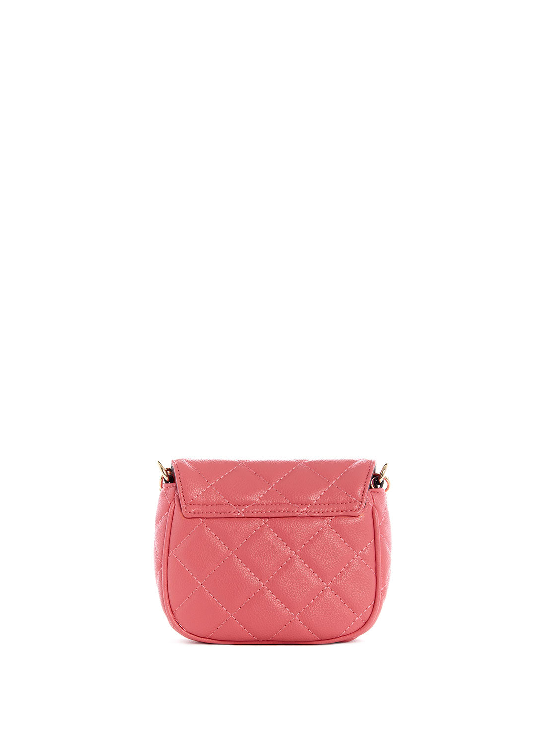 GUESS Womens Pink Quilted Gillian Mini Crossbody Bag QG839478 Back View