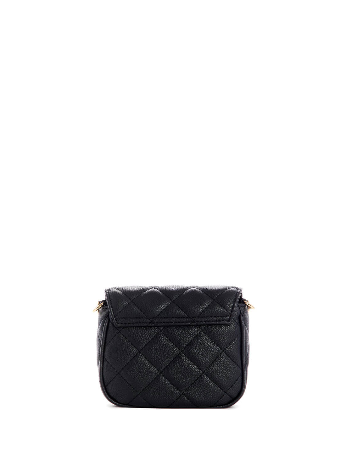 GUESS Womens Black Quilted Gillian Mini Crossbody Bag QG839478 Back View