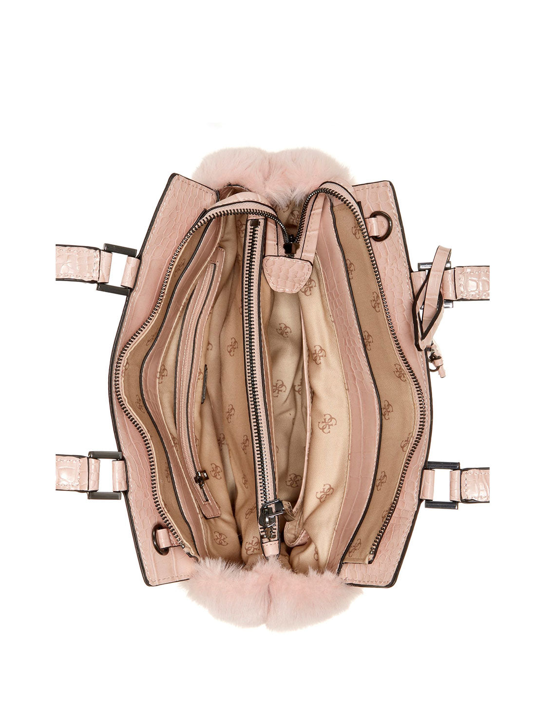 GUESS Womens Pink Katey Luxe Satchel FR838328 Inside View
