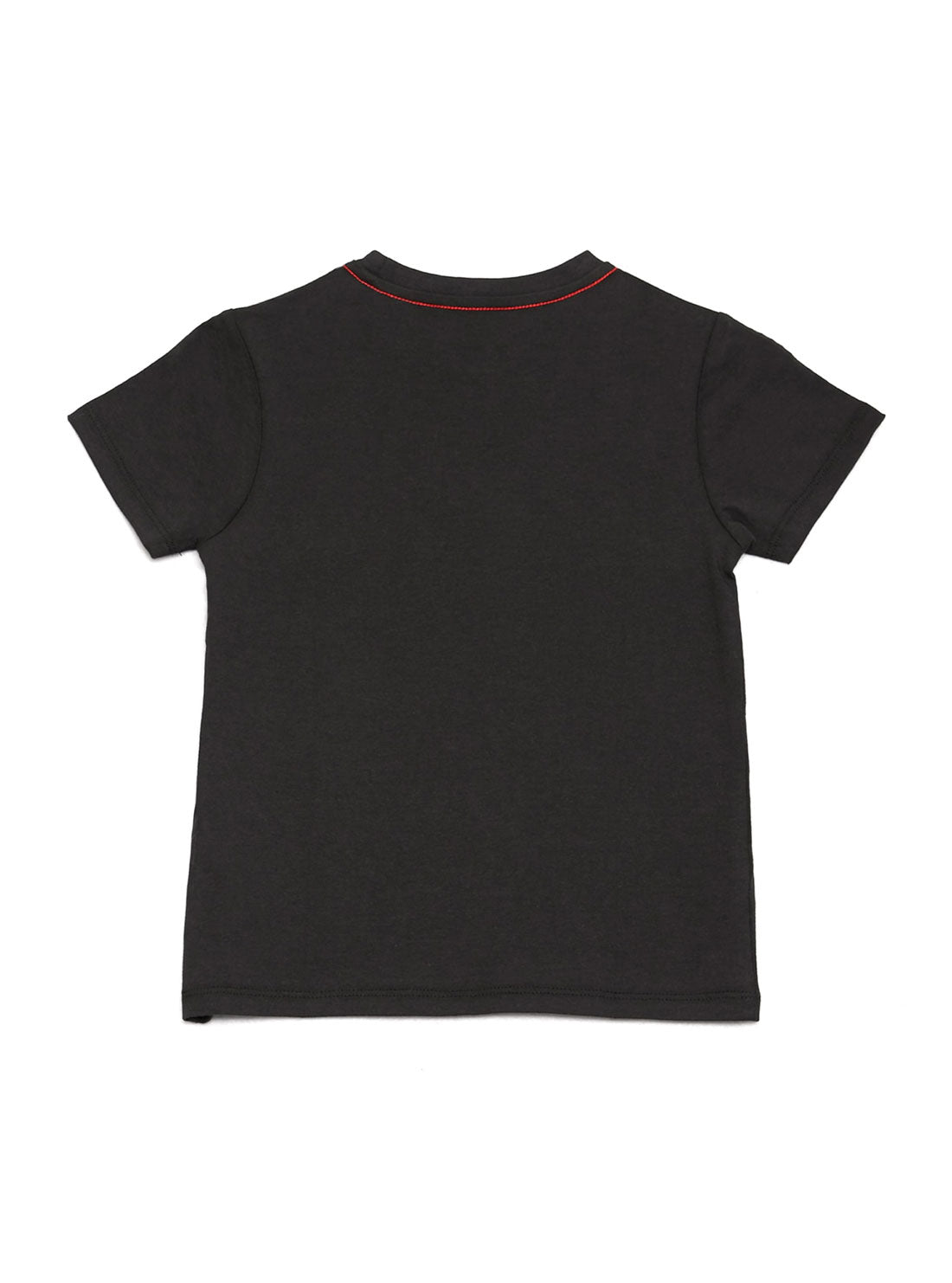 GUESS Little Boys Black Short Sleeve Triangle Logo Tee (2-7)  N73I55K5M20 Back View