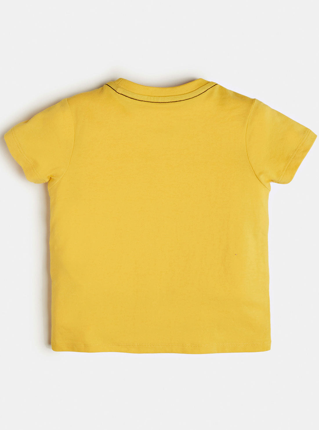 GUESS Little Boys Yellow Short Sleeve Triangle Logo Tee (2-7)  N73I55K5M20 Back View