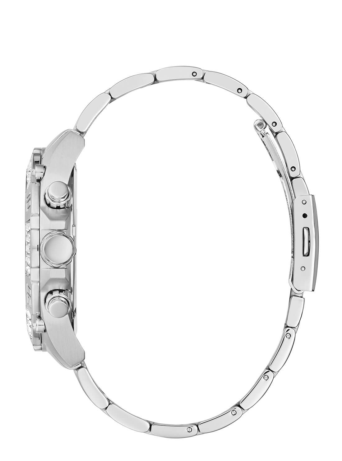    GUESS Mens Silver Trophy Watch GW0390G1 Side View