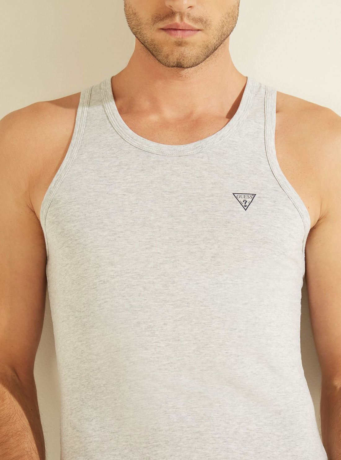 GUESS Mens Grey Sleeveless Tank Top U97M02JR003 Detail View
