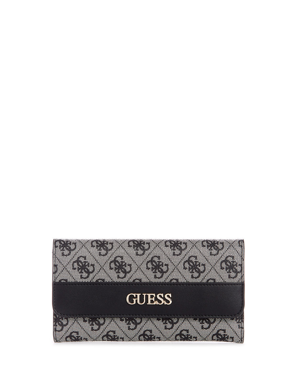 GUESS Womens Black Multi Sosie Multi Clutch SG811466 Front View