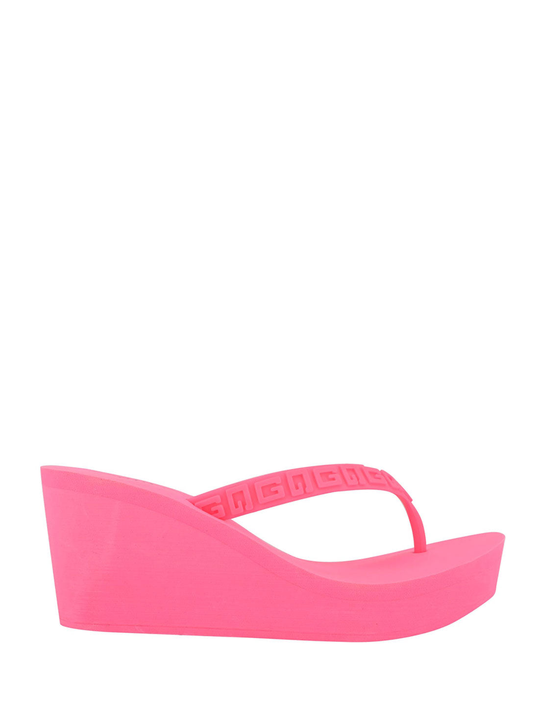 GUESS Womens Pink Surri Debossed Logo Platform Heels SURRI Side View