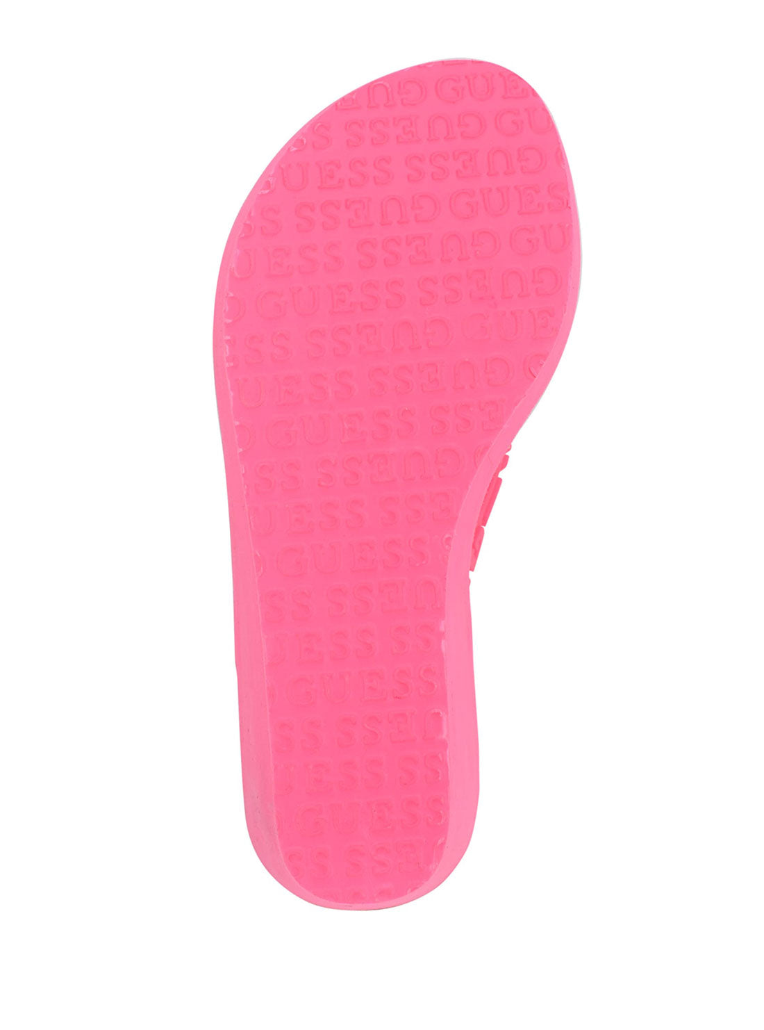 GUESS Womens Pink Surri Debossed Logo Platform Heels SURRI Bottom View