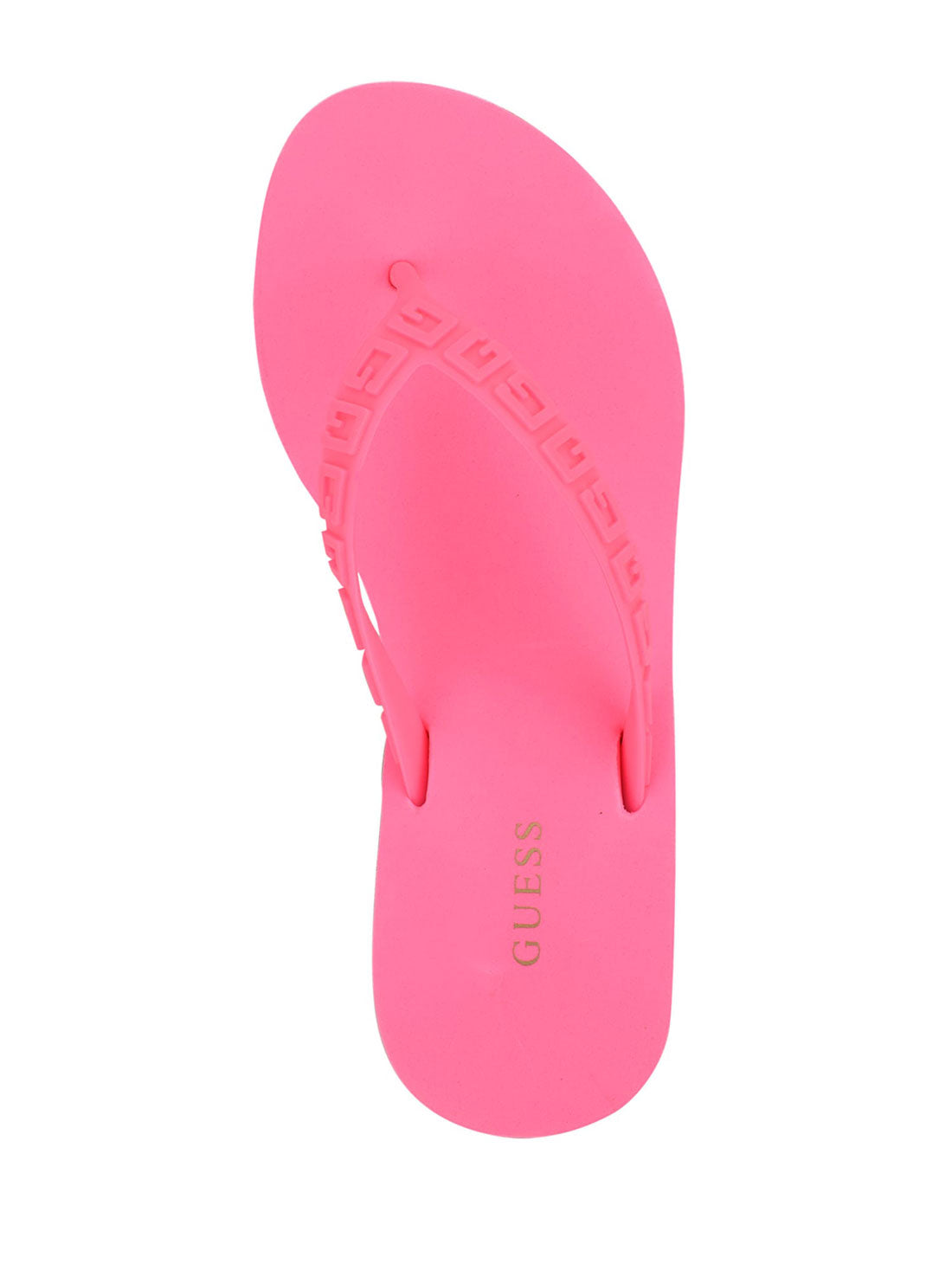 GUESS Womens Pink Surri Debossed Logo Platform Heels SURRI Top View
