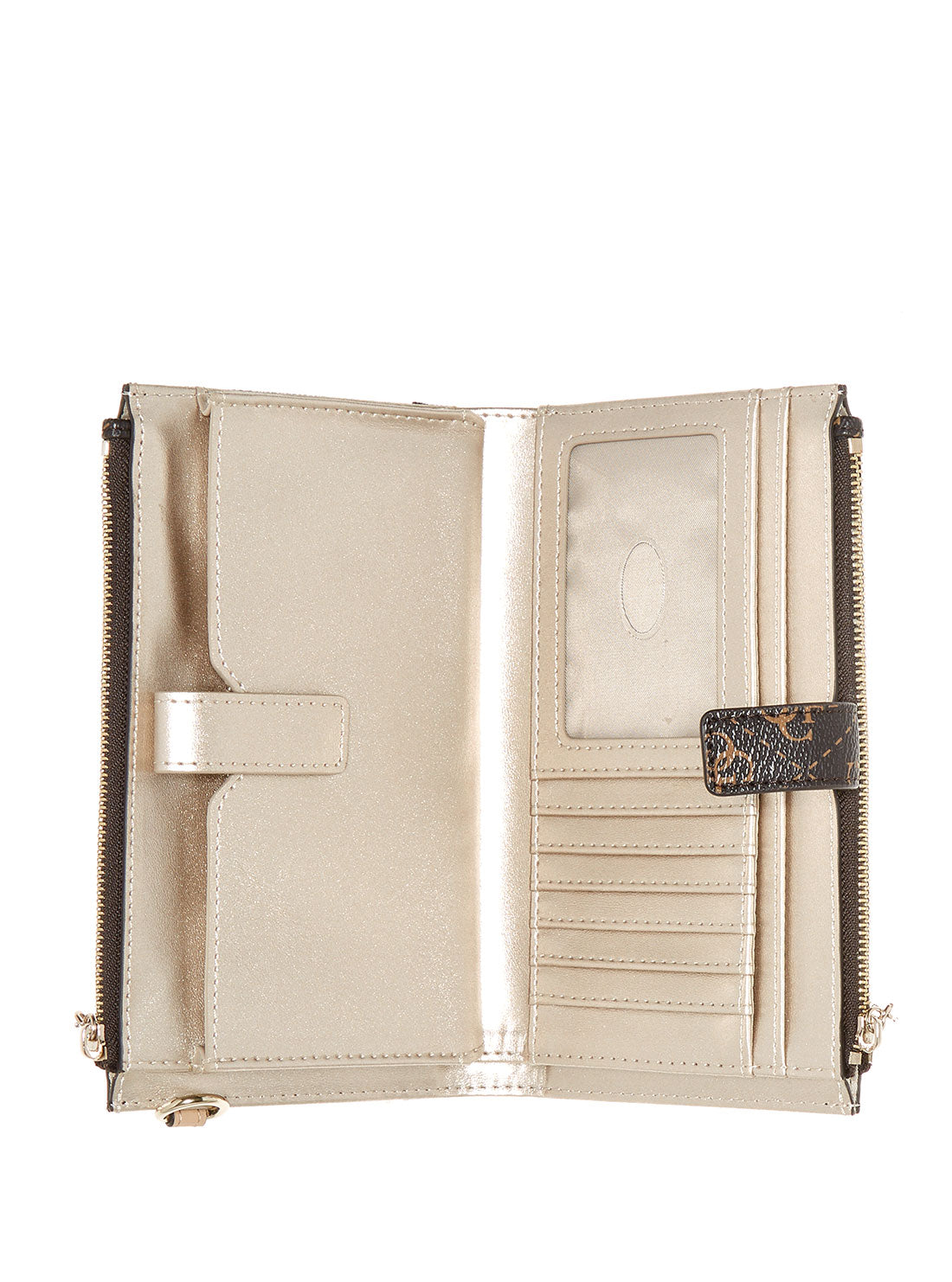 GUESS Womens Tan Noelle Check Organiser Wallet LG787957 Inside View