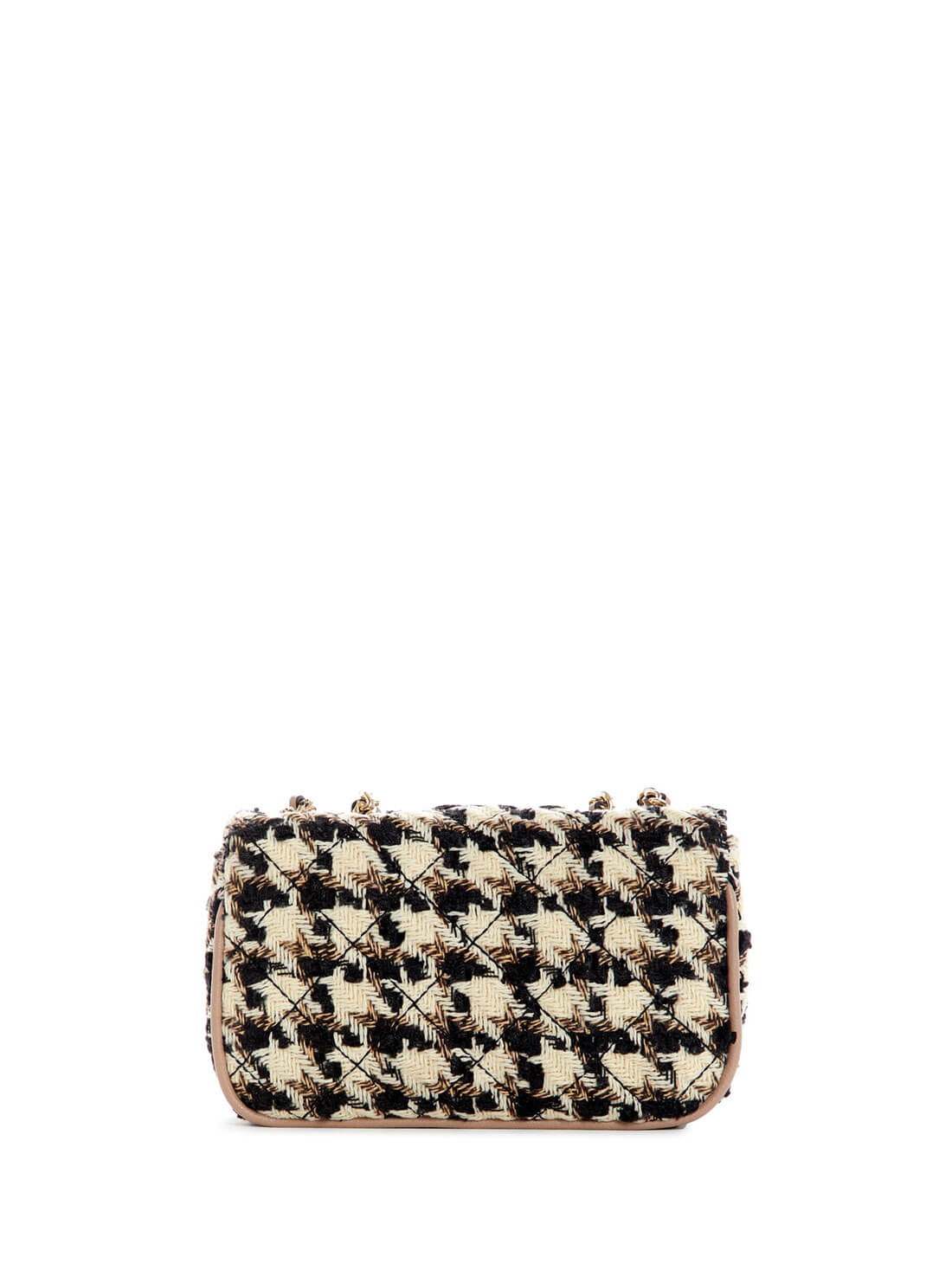 GUESS Womens Stone Nude Tweed Cessily Micro Mini Crossbody TS767978 Back View