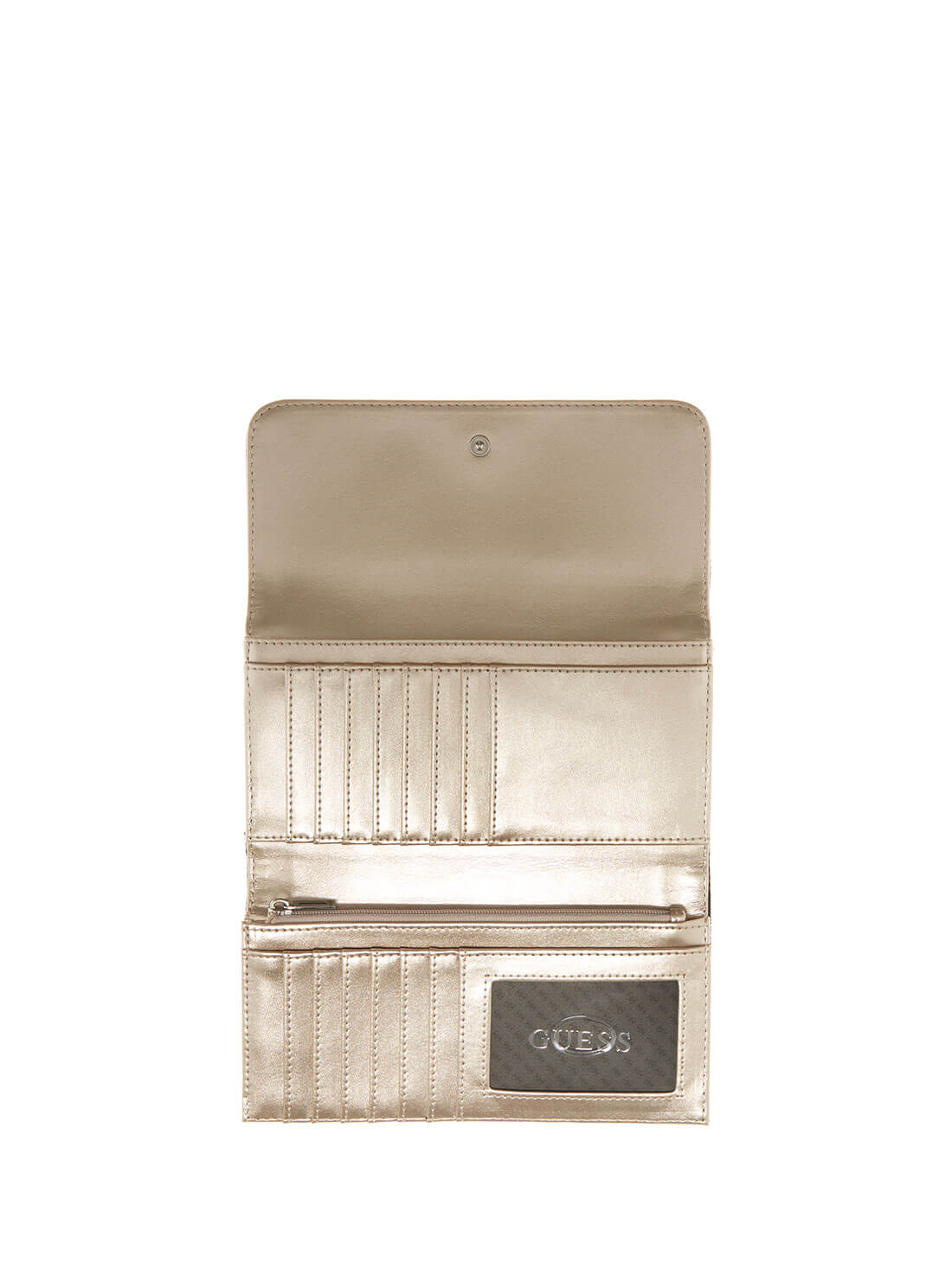 GUESS Womens White Multi Noelle Multi Clutch PW787966 Inside View