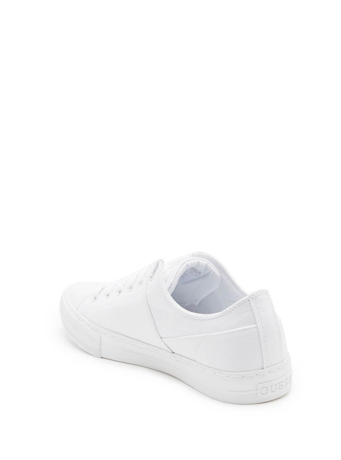 GUESS Womens  White Pranze Low-Top Sneakers PRANZE-A Back View
