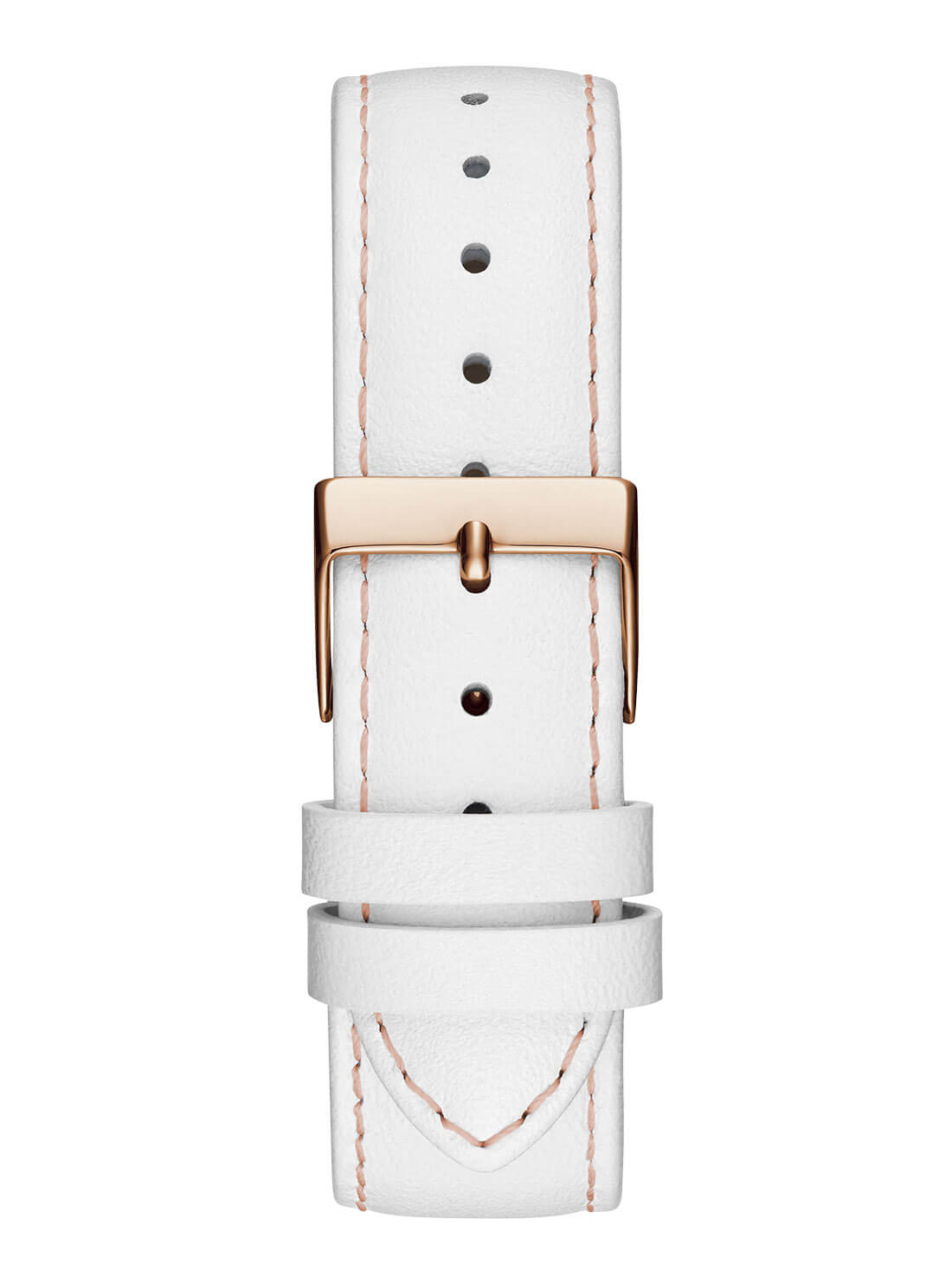   GUESS Womens White Rose Gold Emblem Watch GW0399L2 Back View