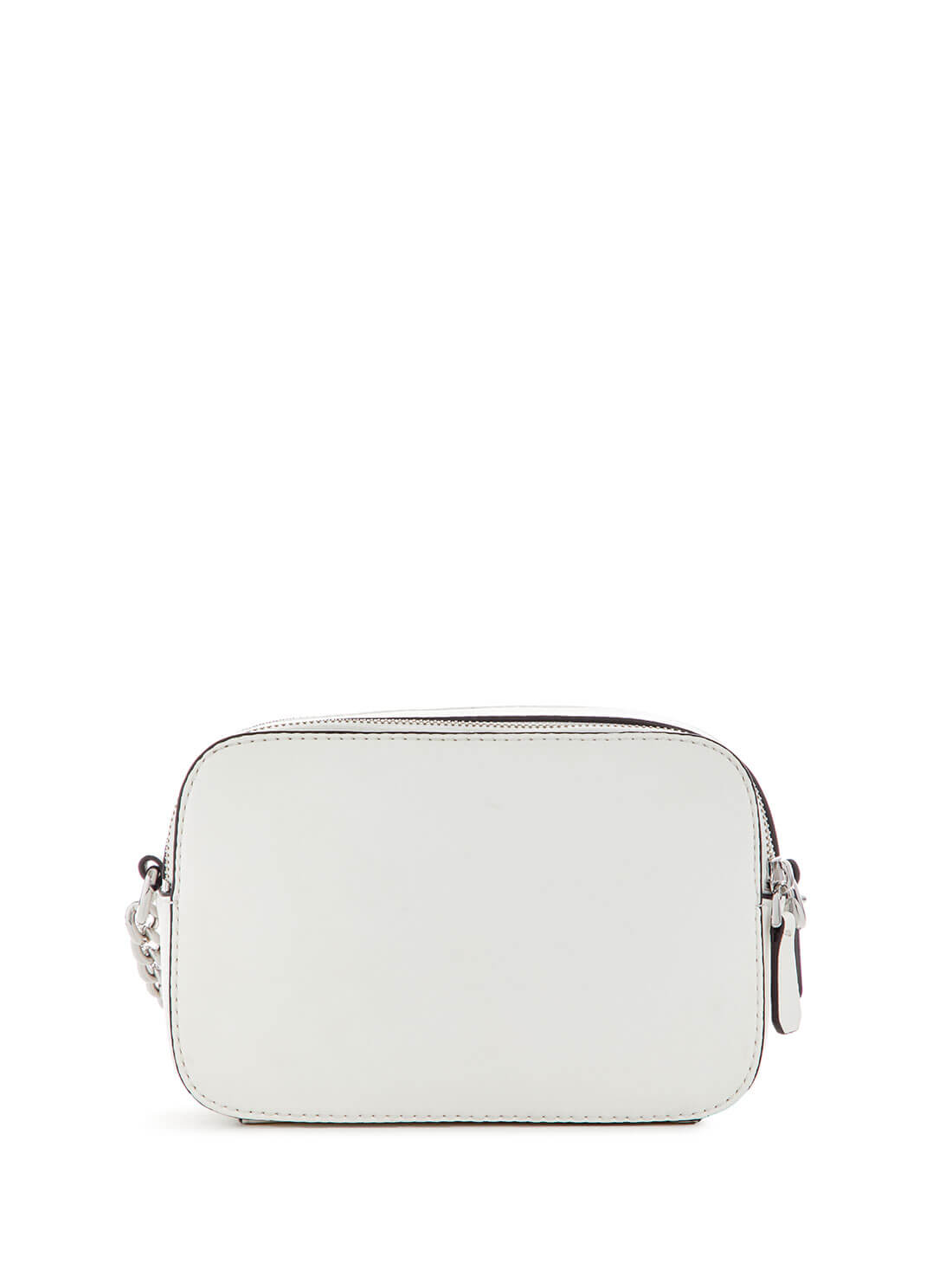 GUESS Womens White Woven Hassie Crossbody Camera Bag VY839714 Back View