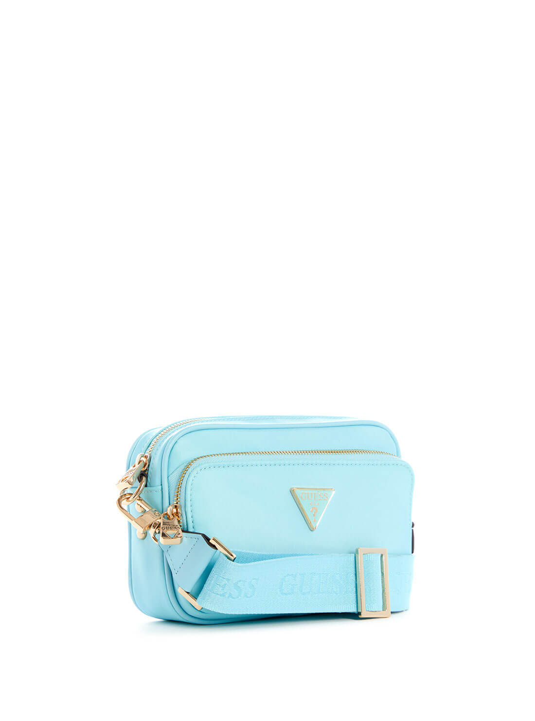 GUESS Womens  Blue Little Bay Crossbody Camera Bag NG811672 Front Side View