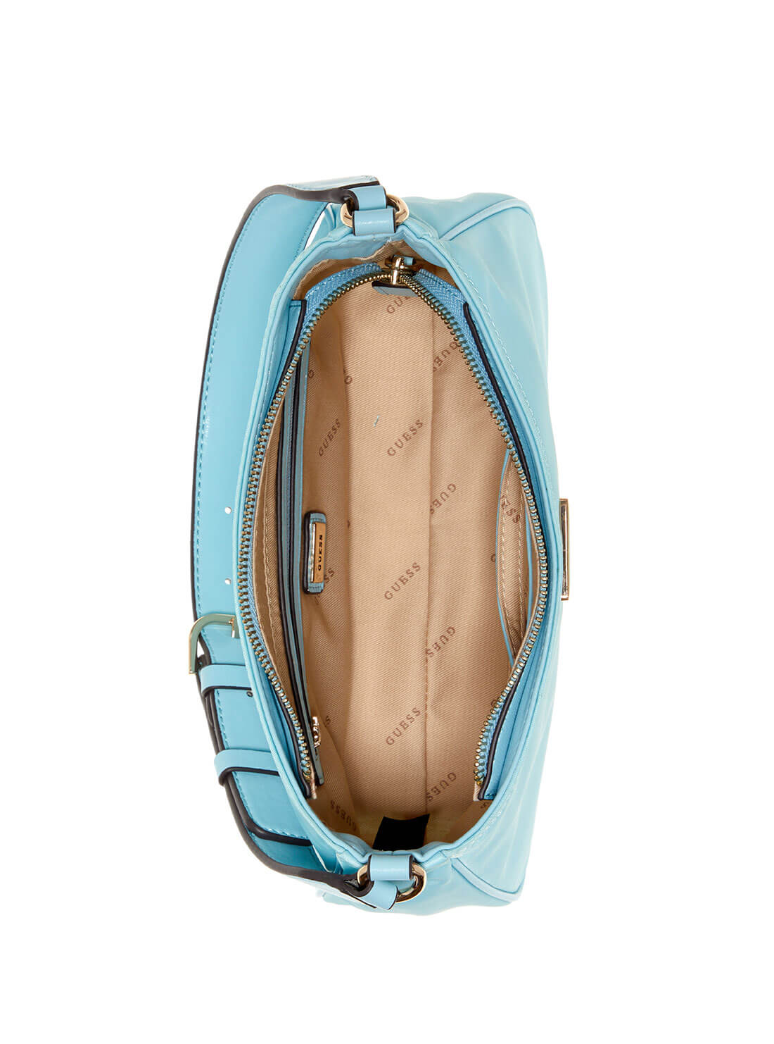 GUESS Womens  Blue Little Bay Shoulder Bag NG811618 Inside View