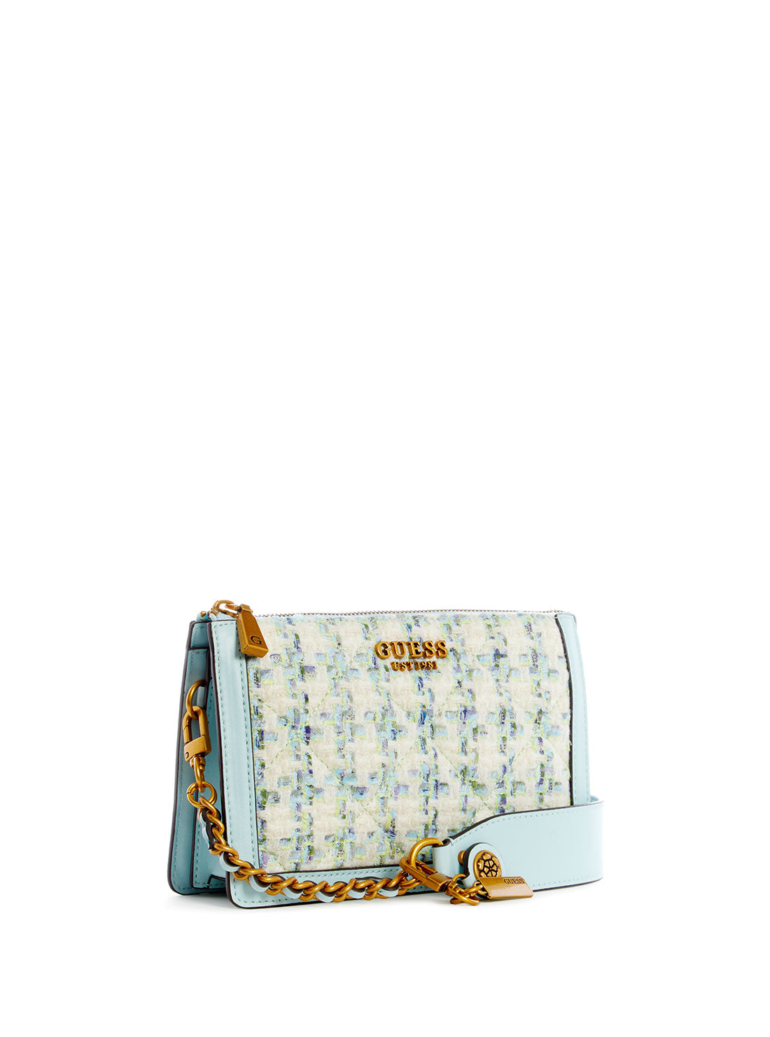 GUESS Womens Aqua Abey Multi Compartment Shoulder Bag TQ855872 Side View