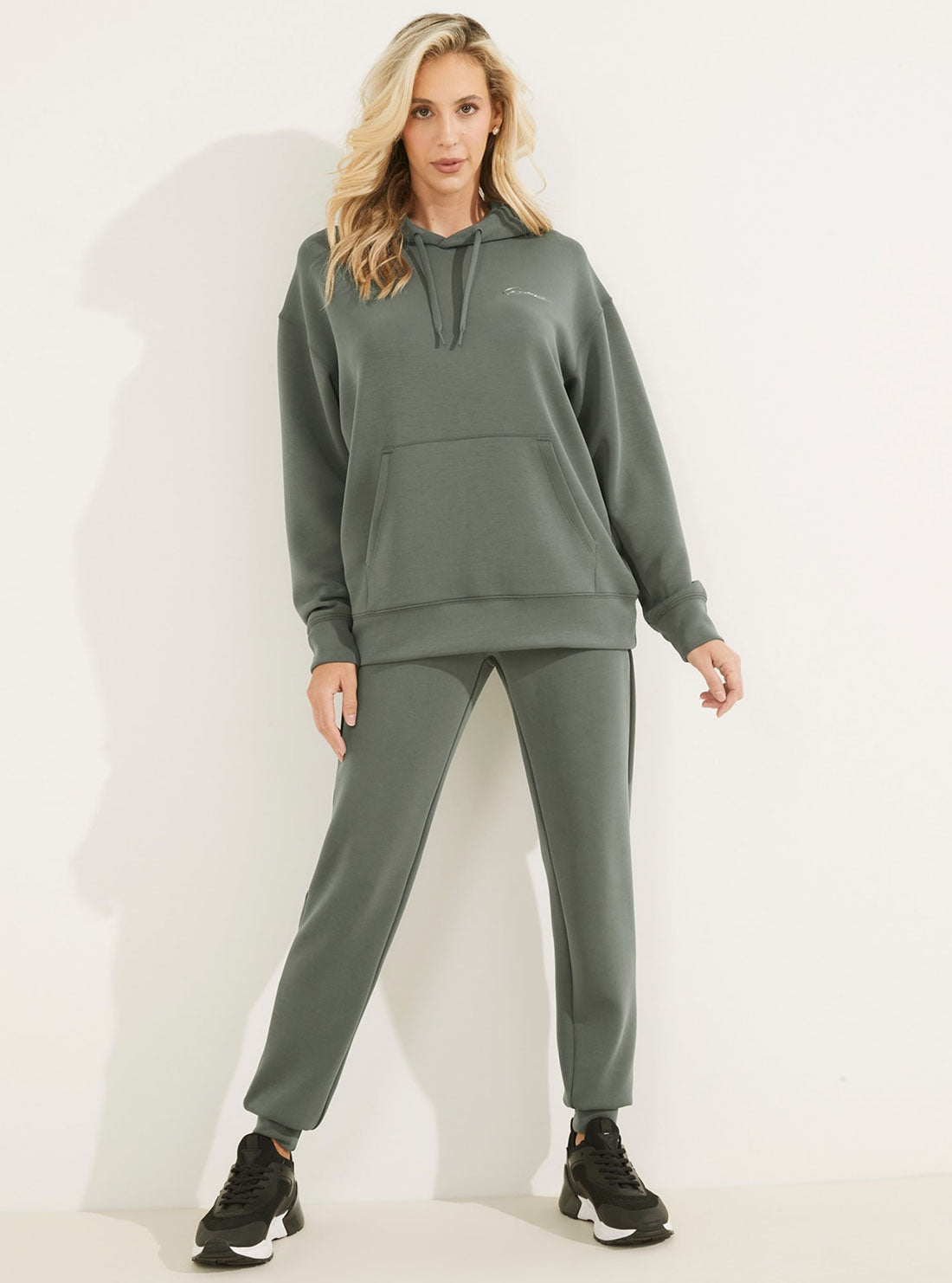 GUESS Womens  Eco Ash Green Effie Active Trackpants  V2GB07KAYM2 Full View