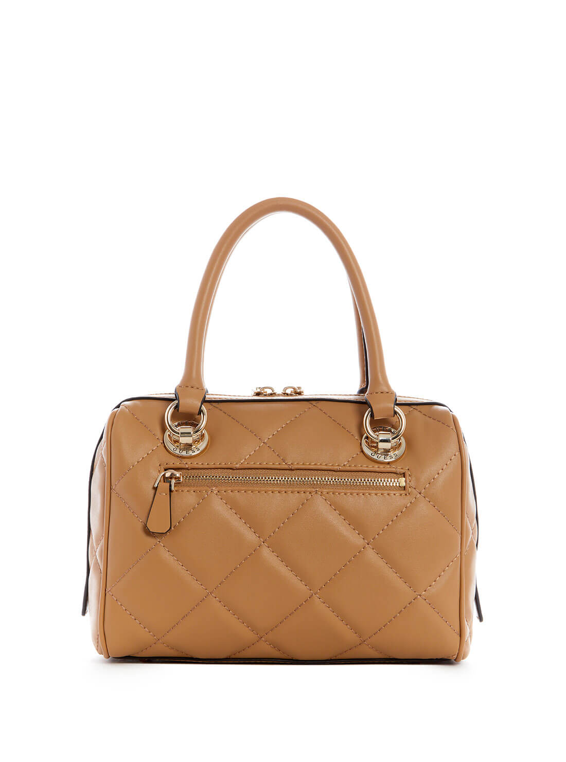 GUESS Womens Beige Cessily Box Satchel QG767905 Back View