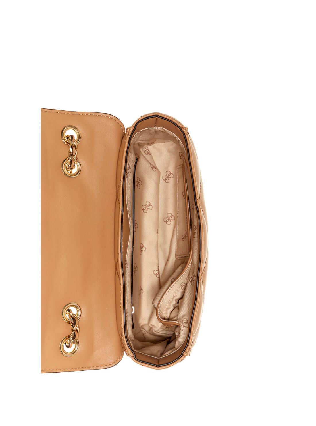 GUESS Womens Beige Cessily Convertible Crossbody Bag QG767921 Inside View
