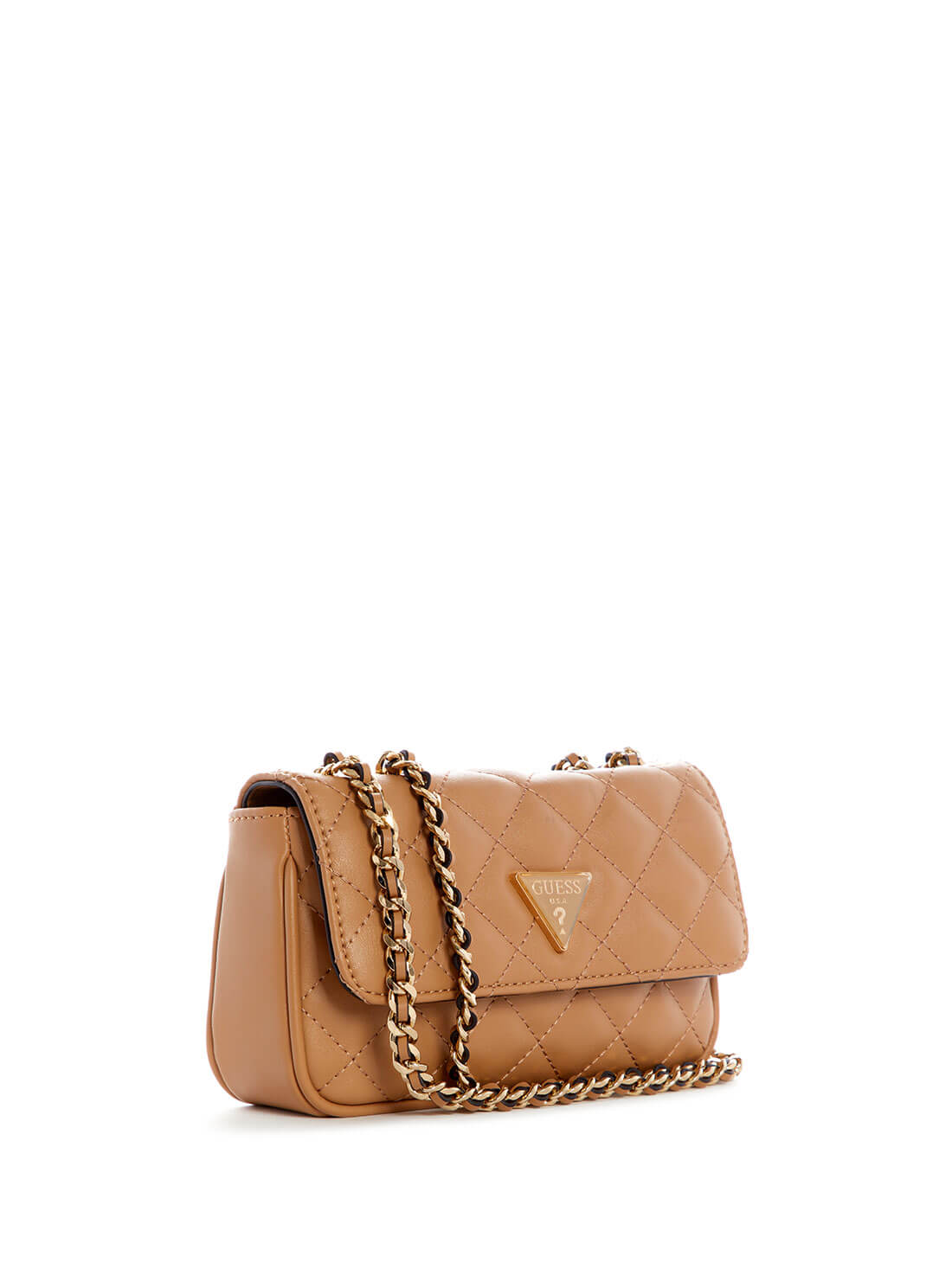 GUESS Womens Beige Cessily Micro Mini Crossbody Bag QG767978 Front Side View