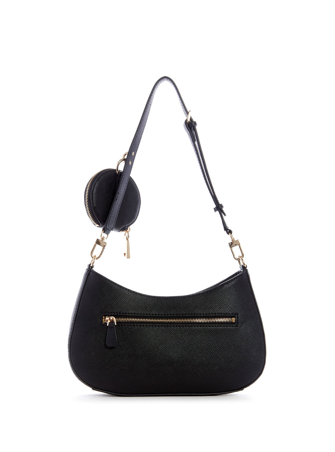 GUESS Womens Black Alexie Shoulder Bag VG841618 Back View