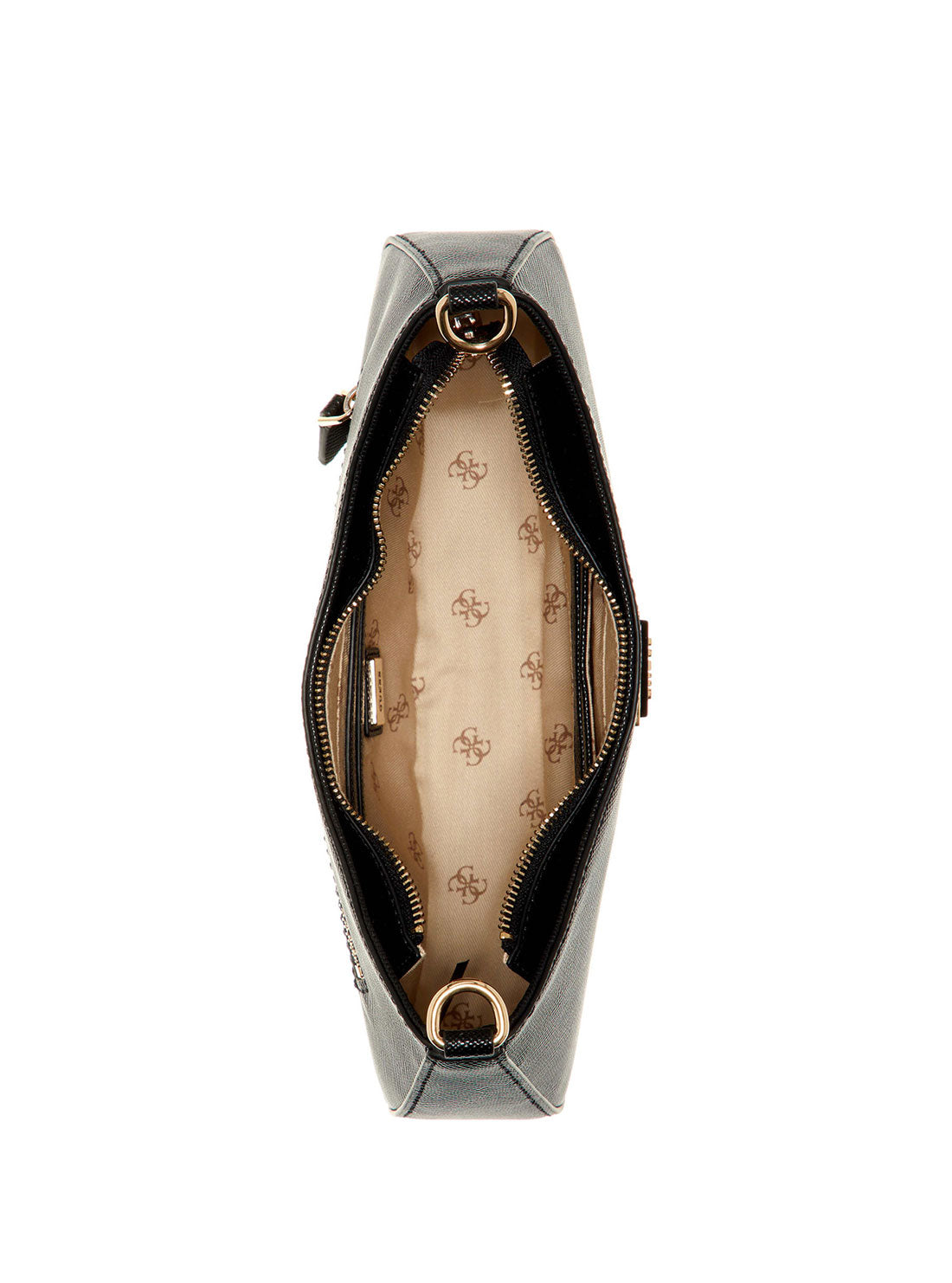 GUESS Womens Black Alexie Shoulder Bag VG841618 Inside View