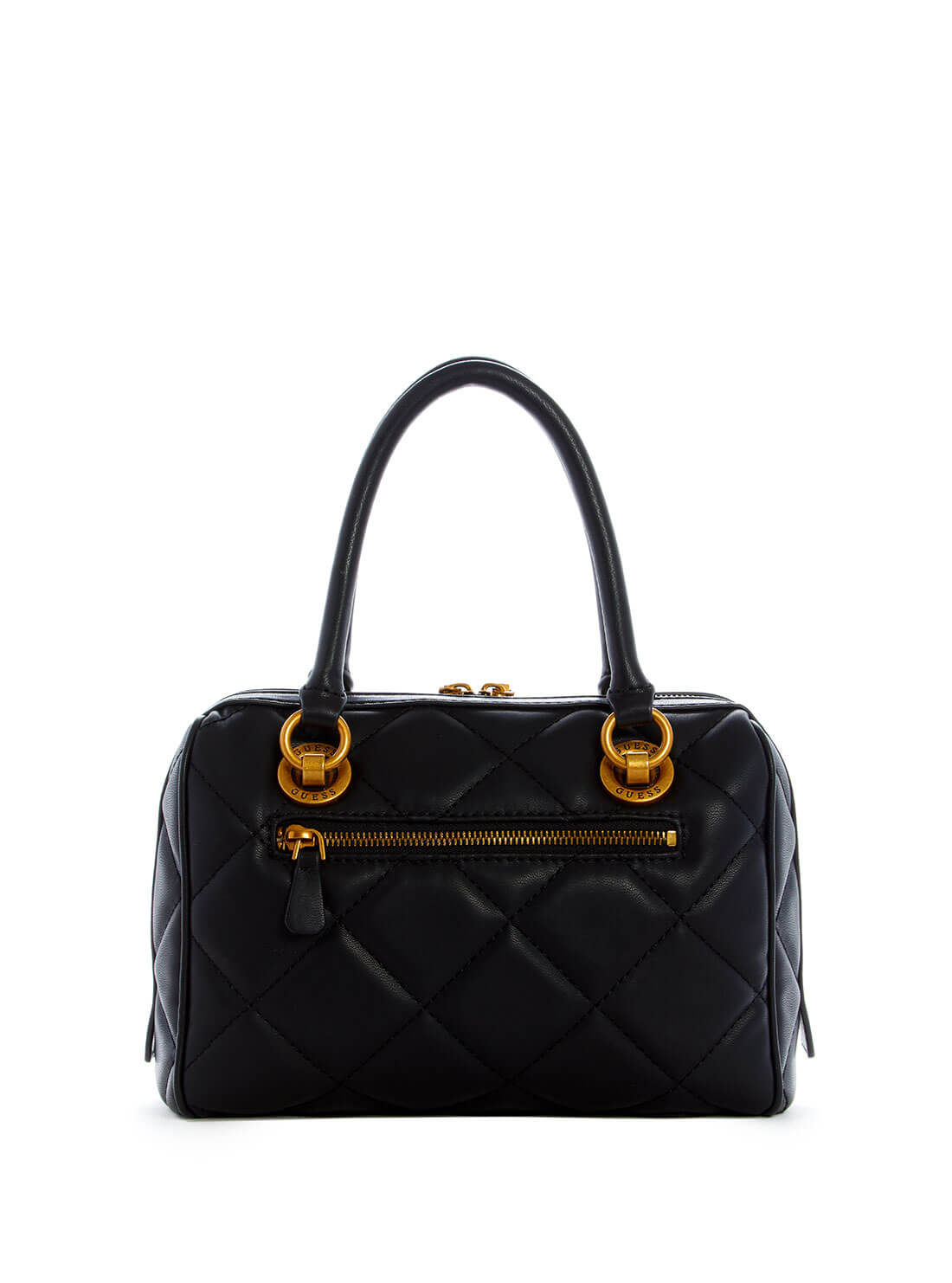 GUESS Womens Black Cessily Box Satchel QB767905 Back View