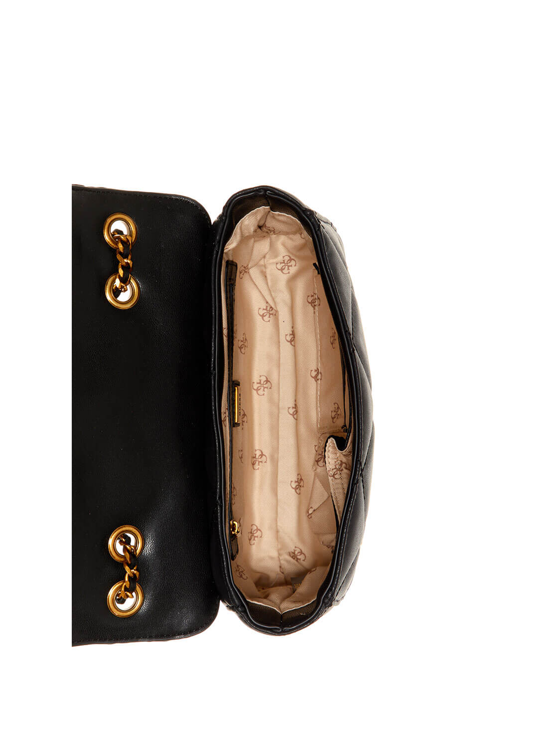 GUESS Womens Black Cessily Convertible Crossbody Bag QB767921 Inside View