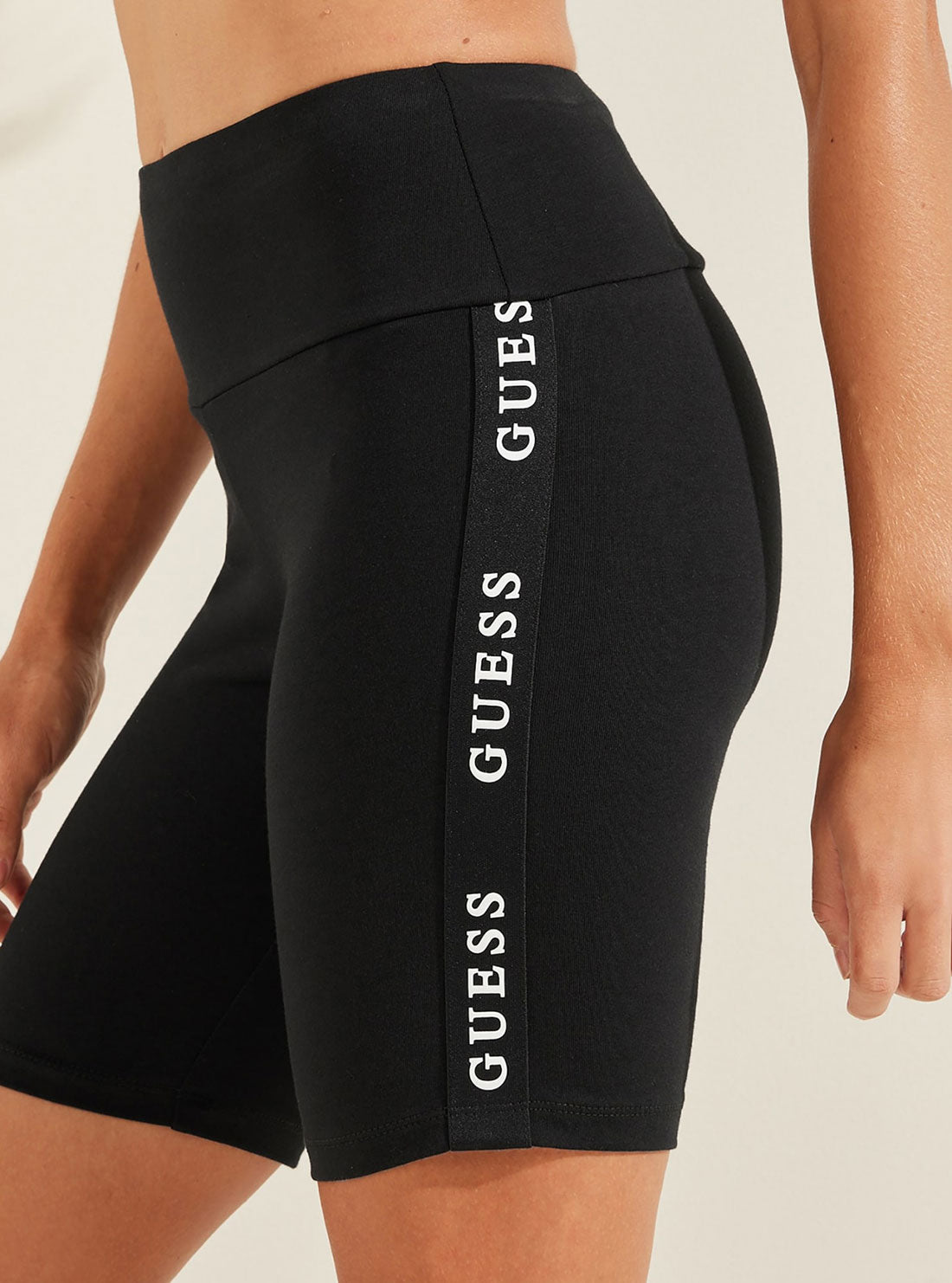 GUESS Womens  Eco Black Aline Active Biker Shorts V2RD09KABR0 Side View