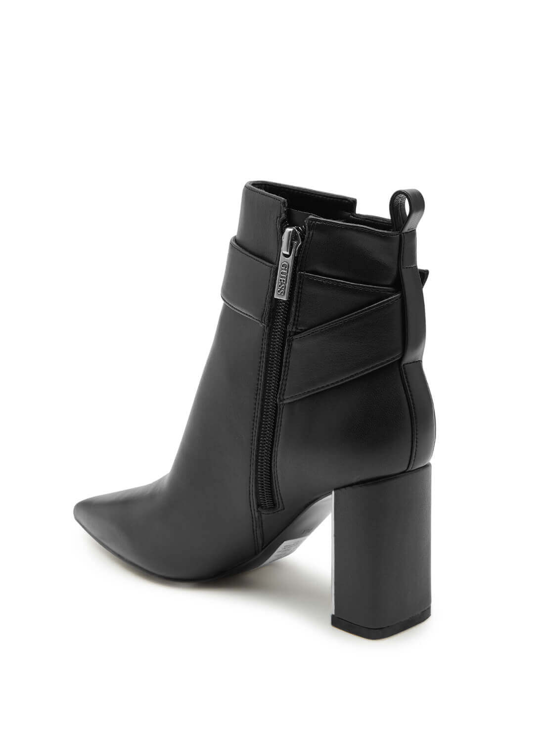 GUESS Women's Black Ellyne Faux Leather Logo Boots ELLYNE2 Back View