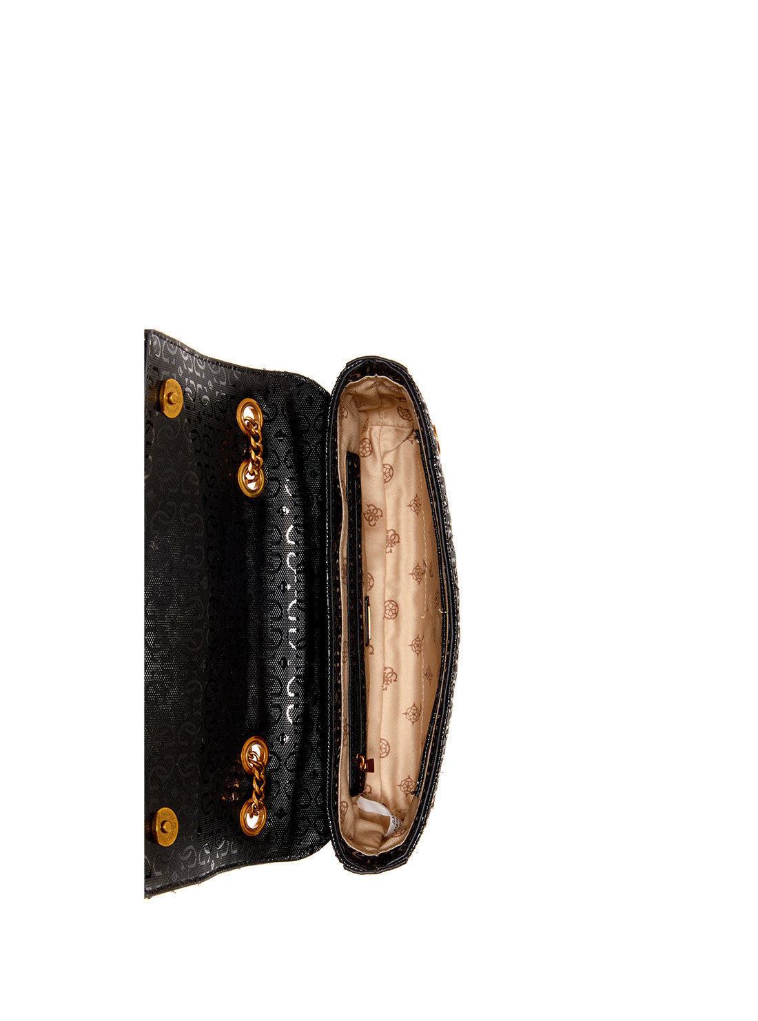 GUESS Womens Black Isidora Convertible Crossbody Bag GB854721 Inside View