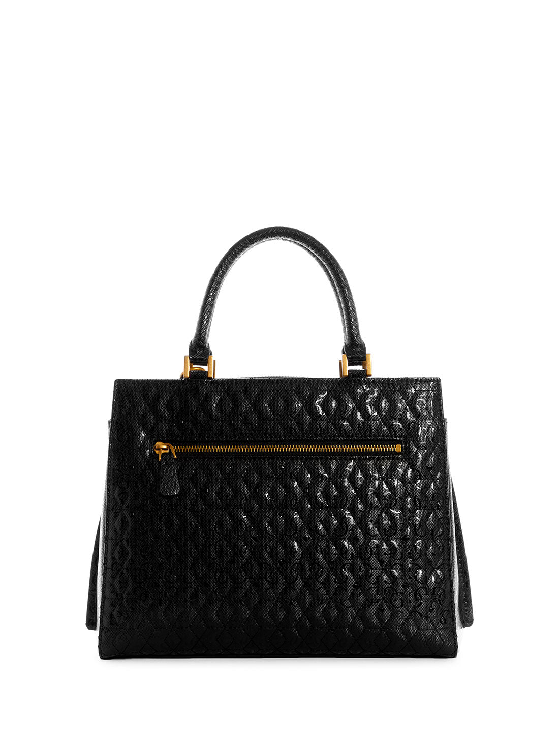 GUESS Womens Black Isidora Girlfriend Satchel Bag GB854706 Back View